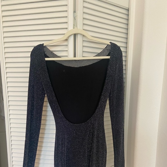 Urban Outfitters shiny black dress backless Size small - Picture 3 of 11